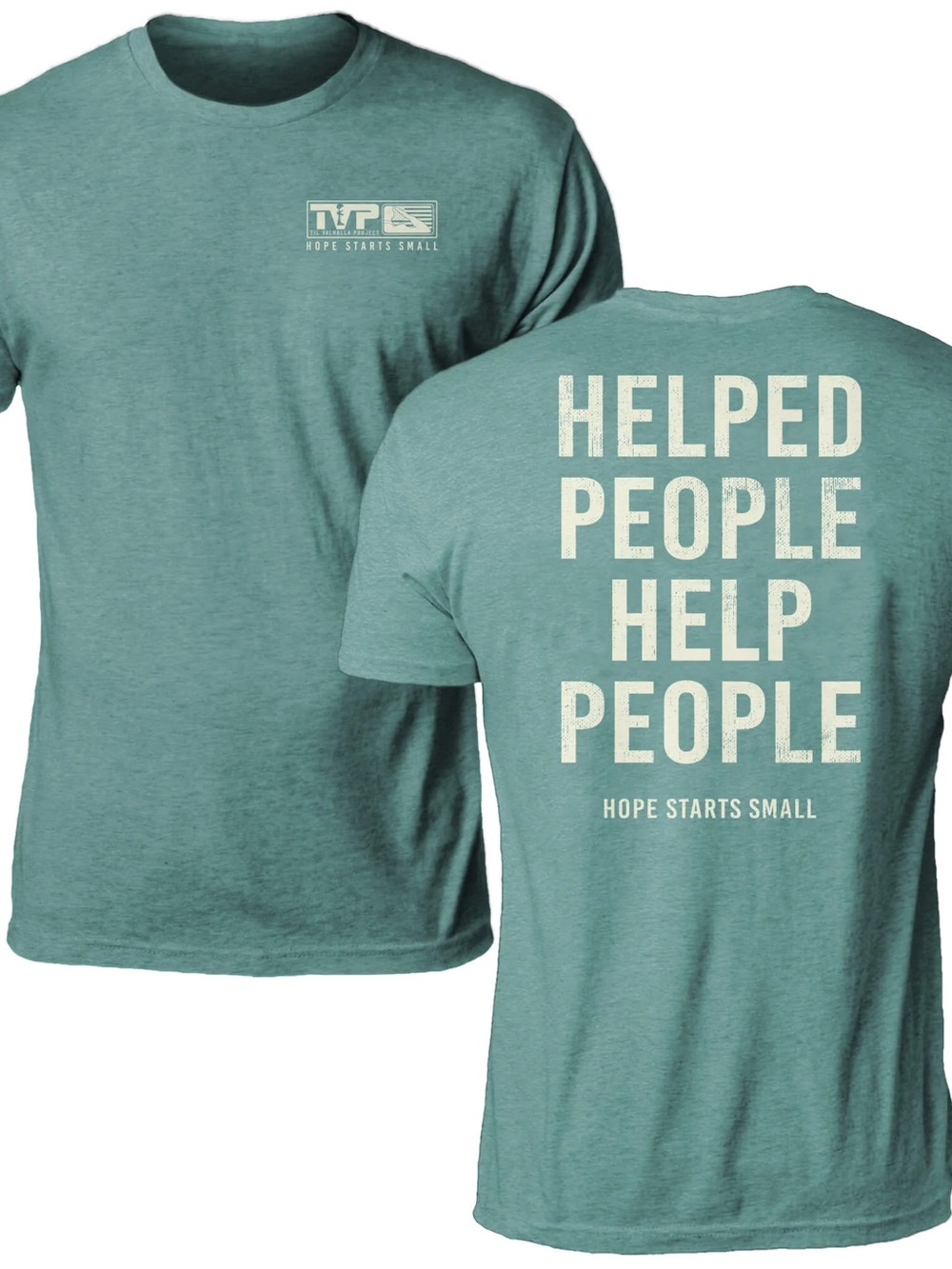 Hope Starts Small 'Helped People Help People' Teal Short-Sleeve Tee
